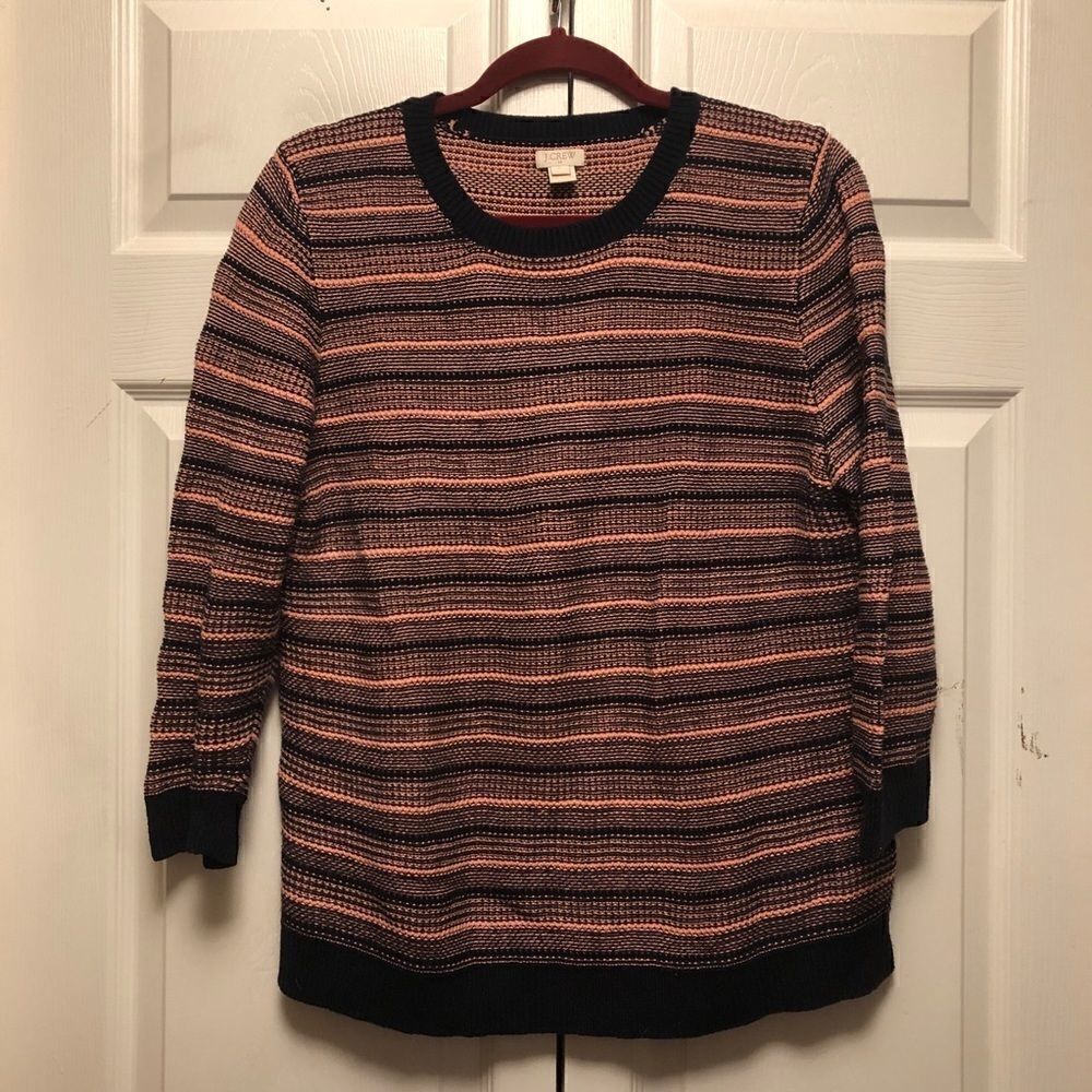 J. Crew Factory Interweaved Striped Sweater - Picture 2 of 5